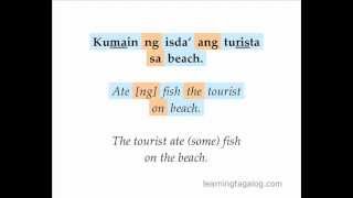 Learn Tagalog 17  Ang phrases Ng phrases and Sa phrases [upl. by Lyckman]