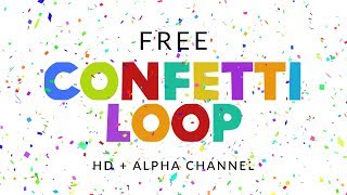 Confetti Falling Loop  Free Animation [upl. by Domeniga]