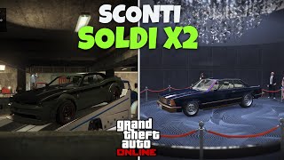 SCONTI E SOLDI X2 AGGIORNAMENTO SETTIMANALE GTA ONLINE ITA [upl. by Virge145]