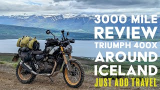 Triumph 400X Around Iceland  3000 mile review [upl. by Areht307]