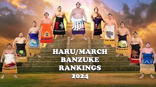 MARCH HARU BANZUKE RANKINGS 2024 春場所 大阪場所 [upl. by Clarkin]