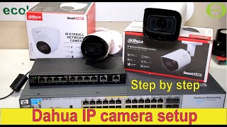 Dahua IP camera setup with remote view  no NVR step by step [upl. by Suryt]