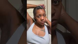 Sleek ponytail tutorial Braided bun with curly bangs [upl. by Nocaed24]