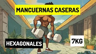 MANCUERNAS CASERAS DE 7KG HEXAGONALES CEMENTO [upl. by Akenn]