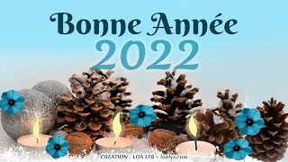 247  Jolie carte virtuelle de vœux 2022  Bonne Année en image et musique [upl. by Oba]