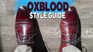 How to Style Oxblood Shoes  Ways to Wear BurgundyOxblood Dress Shoes [upl. by Hyde]