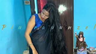 Rapunzel Long HairBlack Silky Shiny Long Hair Play Hair Play RapunzelTraditional [upl. by Dnumsed]