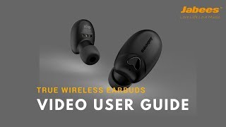 Jabees Beebud  True Wireless Earbuds  Video User Guide [upl. by Olathe]