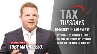 Tax Tuesdays BIWEEKLY Webinar  Get YOUR 2020 NEW Tax Questions Answered LIVE🌎 [upl. by Ailel]