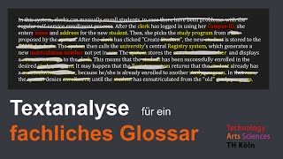 Textanalyse für ein fachliches Glossar [upl. by Quitt]