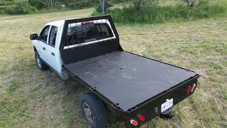 Building a cheap and easy flatbed for the free truck [upl. by Kylstra]