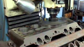 Flathead Ford Resleeve Resurface and Power Slot Machining on the DPM3 CNC [upl. by Annatsirhc]