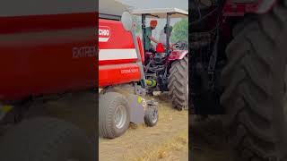 Round baler MaschioGaspardoGroup kissanjunction trending viralvideo farmer jattlife [upl. by Arahs239]