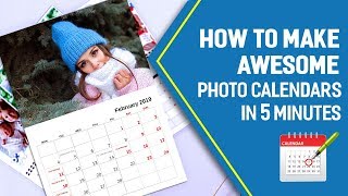 📅 How to Make a Personalized Calendar With Pictures  Awesome Design in 5 Minutes [upl. by Artiek]