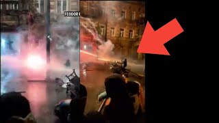 TBILISI protesters Use fireworks against Police [upl. by Laddie334]