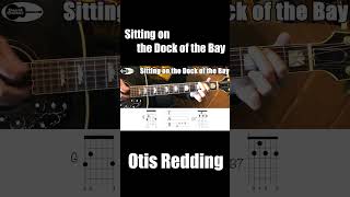 Sitting on the Dock of the Bay Otis Redding Guitar Chords Shorts [upl. by Woothen]