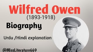 Wilfred Owen Biography explained in Urdu Hindi [upl. by Holcomb]