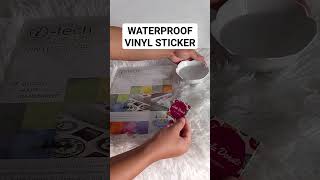 WATERPROOF VINYL STICKER sticker wateproof vinylsticker glossysticker [upl. by Arrat]