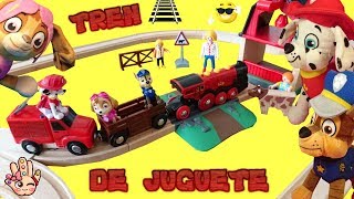 Paw Patrol  El TREN de los JUGUETES de la patrulla canina en español [upl. by Zenobia]