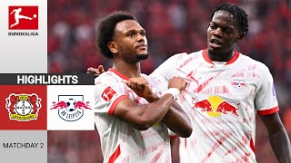 Bayer Leverkusen  RB Leipzig  23  Höhepunkte  Bundesliga 202425 [upl. by Nohsauq]