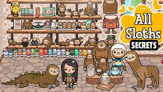 ALL SECRET SLOTHS and SLOTH ITEMS in TOCA LIFE WORLD  Toca Boca Secrets  NecoLawPie [upl. by Inajna]