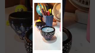 DIY Candle 🕯️ dot painting diy youtubeshorts shorts craft dotpaintings [upl. by Peti]