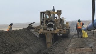 Pipeline Equipment  Trenching Wheel In Action [upl. by Calendre]