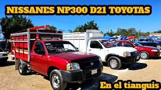 Nissanes Np300 estaquitas Pikups D21 Toyotas Hilux estaquitas Chevrolet Max en el tianguis de Autos [upl. by Caresse765]