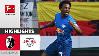 OpendaMasterclass at Leipzig Win  SC Freiburg  RB Leipzig 14  Highlights  MD 28 – Bundesliga [upl. by Cerallua688]