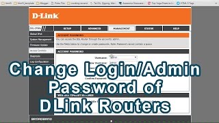 How to change login Password or Admin password on DLink routersDSL 2750U and other DLink Routers [upl. by Kaufmann440]