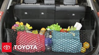 Cargo Net Organizer  quotStretch the Netquot  Accessories  Toyota [upl. by Alleroif]