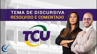 Tema de prova discursiva do TCU  Resolvido e comentado por especialista [upl. by Akenahs]