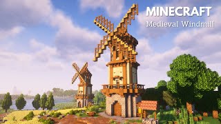 Minecraft How to build a Medieval Windmill  Minecraft Tutorial [upl. by Gilchrist]