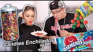 Making Dulces Enchilados Skittles Gushers Fruit by the foot  YesHipolito [upl. by Eicarg]