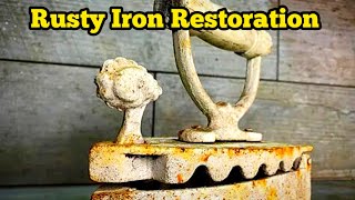 Reviving the Past 1900s Rusty Charcoal Iron Restoration [upl. by Ielirol]