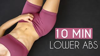 10 MIN LOWER ABS WORKOUT No Equipment Lower Belly Burn Intense [upl. by Adlecirg844]