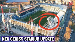 WOW AMAZING New Gewiss Stadium Renovations Update Curva Sud Morosini Roof amp Exterior Progress [upl. by Li]