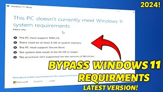 Bypass Windows 11 System Requirements in Minutes Easiest Method 2024 [upl. by Arbas]