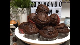 Magdalenas De Chocolate 🧁🍫 THERMOMIX ¡¡súper esponjosas¡¡ 🧁 [upl. by Akere]