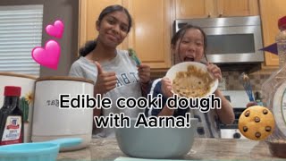 Make Edible Cookie Dough ft Aarna😋 [upl. by Nwahsid]