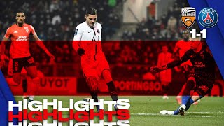 HIGHLIGHTS  Lorient 1  1 PSG [upl. by Nassah]