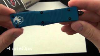 Microtech Troodon Blue Handle w Black Blade MT1381BL [upl. by Adnohsek]