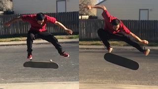 NORMAL KICKFLIP VS TWEAKED KICKFLIP skateboarding [upl. by Rubina]