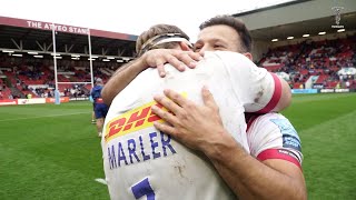 Emotional scenes as Harlequins complete remarkable comeback to beat Bristol Bears [upl. by Lebasiram]