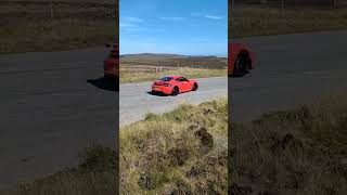 Four Porsche cars disrupt the peace of Scottish pass cairngorms porsche sportscar [upl. by Ariaes]