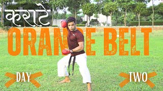 quotORANGE BELT KARATE TRAINING PART 2  Shadow Practice Kicks Footwork amp Stance Revision [upl. by Alracal315]