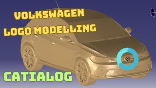 Volkswagen Logo Modelling  CATIA Reverse Engineering  CATIA V5  CATIALOG [upl. by Latton]