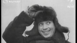 USA Harpo Marx returns from stay in Russia 1934 [upl. by Enitnemelc]