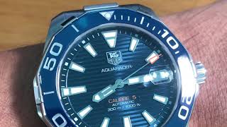 Tag Heuer AquaracerTrên Tay Tag Heuer Automatic Aquaracer Blue Ceramic 41mmWAY211CBA092811 [upl. by Litman761]