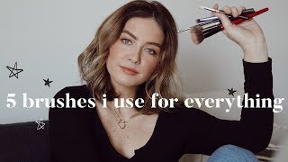 5 Brushes I Use For My ENTIRE Makeup Routine [upl. by Retsevel376]